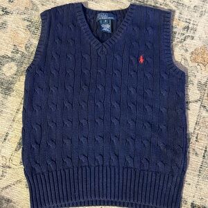 Navy blue polo by Ralph Lauren sweater vest